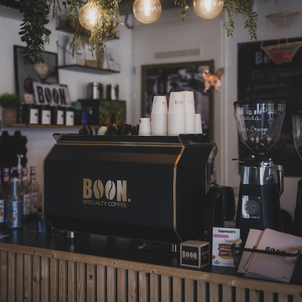 A specialty coffee shop's espresso machine.